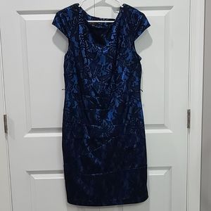 Royal Blue Dress with Lace Detailing, Alyx, Size 12